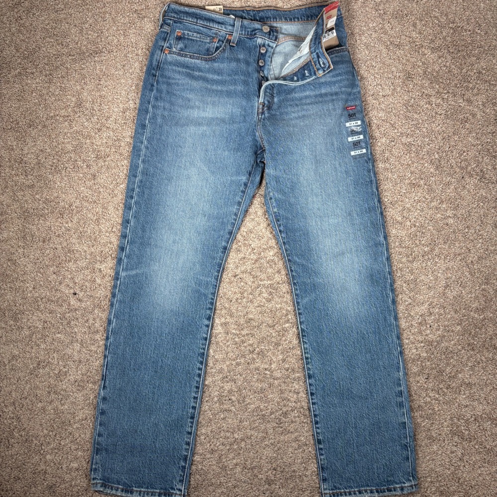 Levi's 501 Original Fit Button Fly Jeans Women's 31x30 Blue Denim - Picture 2 of 9